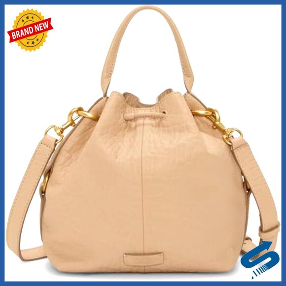 Trendy Shoulder Bag Bucket Style Leather Suede Magnet Closure Chic - Picture 2 of 4